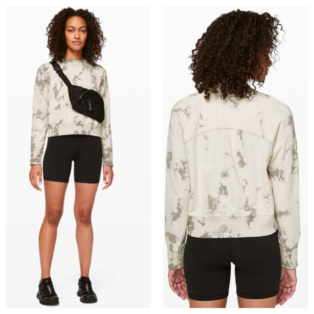 Lululemon Ready to Roll Crew Neck Sweatshirt Medium Shibori Lightweight Cotton